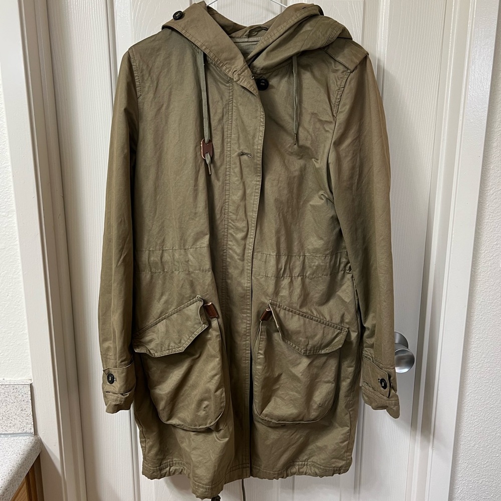 Zara Olive Green parka Coat